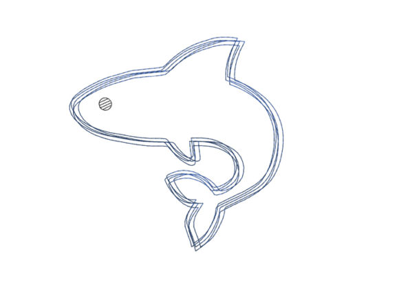 Shark Scribble Stitch